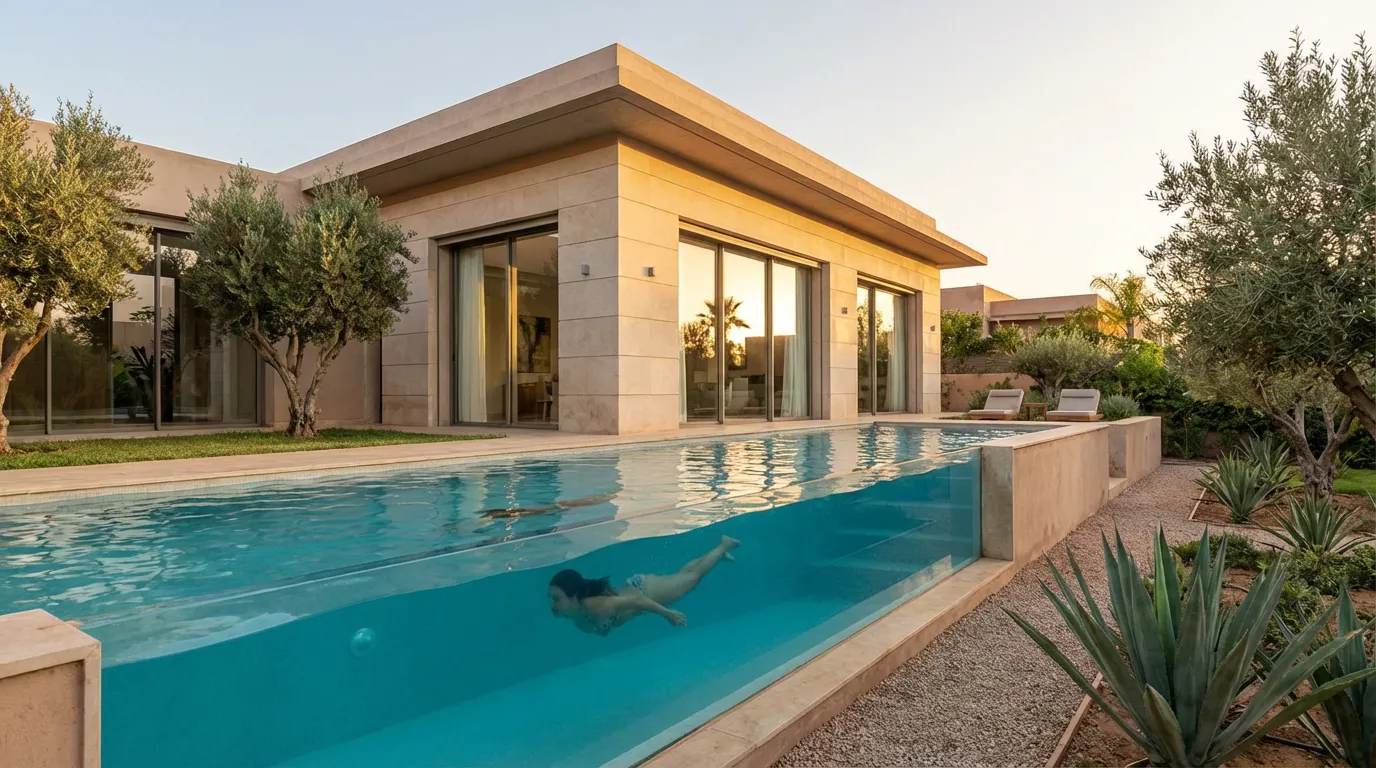 Villa Anfa — Paroi panoramique PMMA